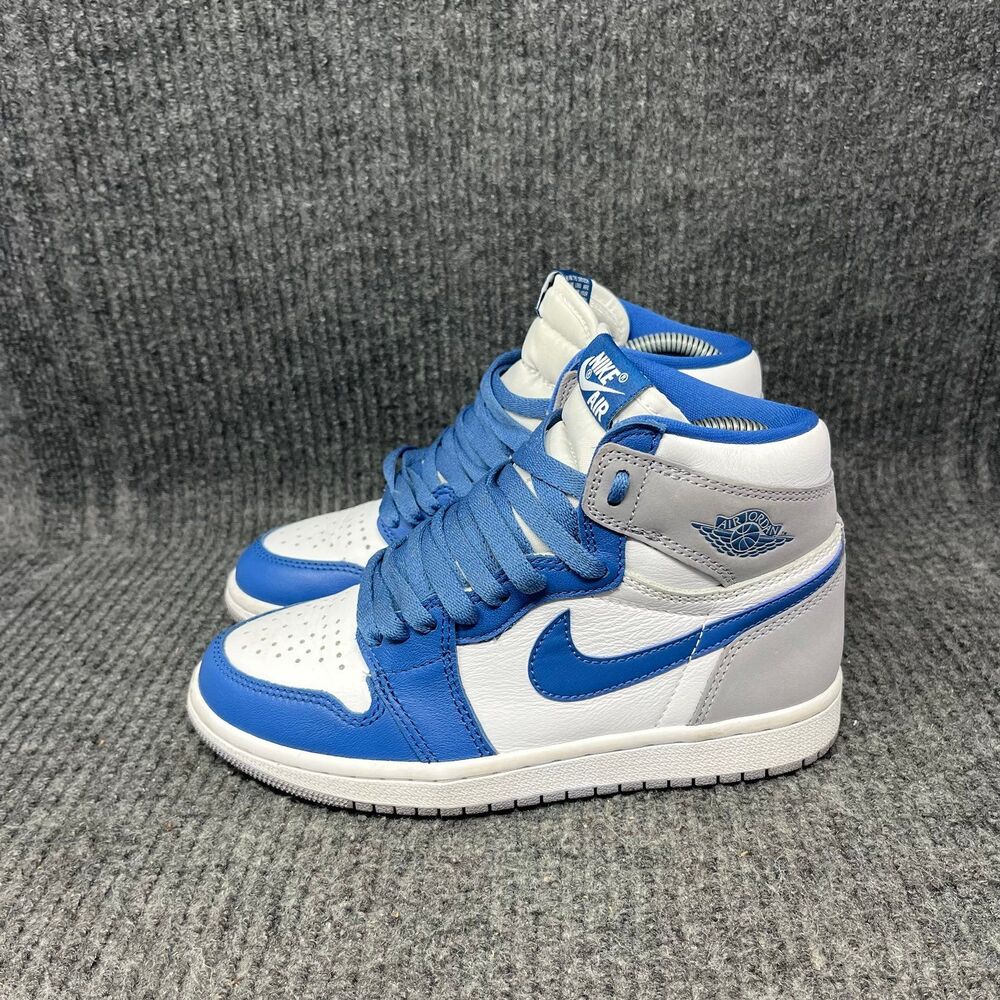 Nike Air Jordan 1 Retro OG High True Blue Grey Womens 5.5 (Men’s 4) DZ5485-410 - Picture 3 of 8